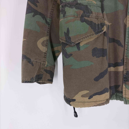 ダブルタップス WTAPS M65型 刺繍 MEDIA BLITZ パッチ 裾ドローコード リップストップ カモ柄 ミリタリージャケット メンズ