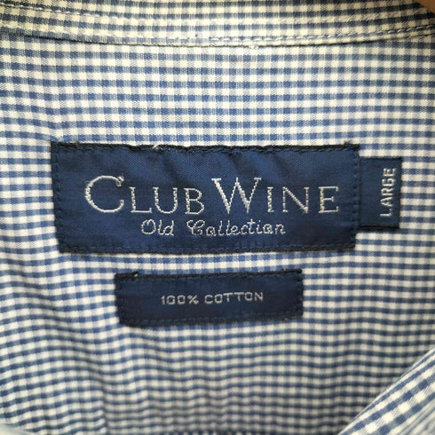 CLUB WINE ギンガムチェック ボタンダウン S/S シャツ メンズ import:L