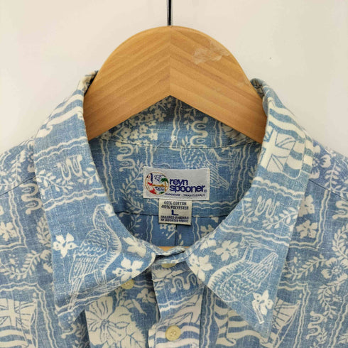 レインスプーナー Reyn Spooner 90S 水着タグ リバースプリント アニマル ボタニカル フローラル アロハ シャツ メンズ import:L