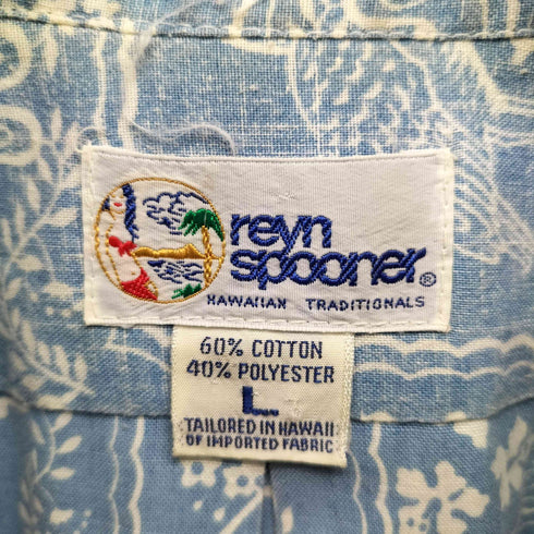 レインスプーナー Reyn Spooner 90S 水着タグ リバースプリント アニマル ボタニカル フローラル アロハ シャツ メンズ import:L