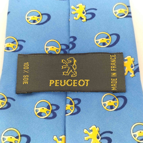 PEUGEOT フランス製 シルク 総柄ネクタイ メンズ FREE
