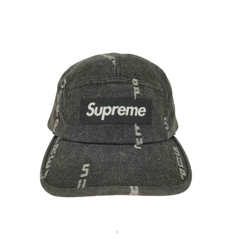 シュプリーム Supreme Logo Stripe Jacquard Denim Camp Cap メンズ
