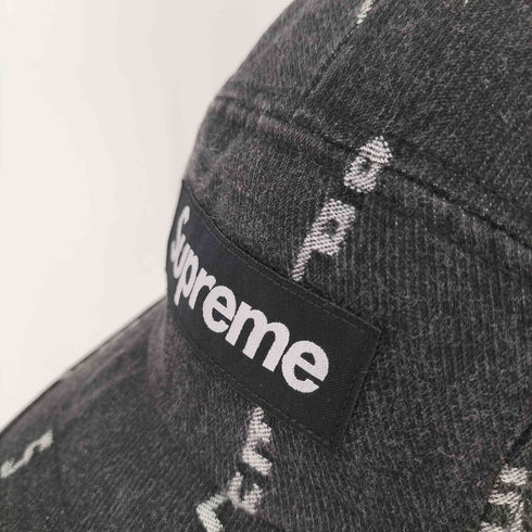 シュプリーム Supreme Logo Stripe Jacquard Denim Camp Cap メンズ