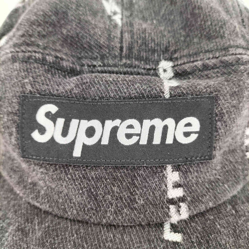 シュプリーム Supreme Logo Stripe Jacquard Denim Camp Cap メンズ