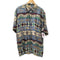 BURMABIBAS 00S 絹 シルク 100% フィッシュ スター 総柄 S/S シャツ メンズ import:L