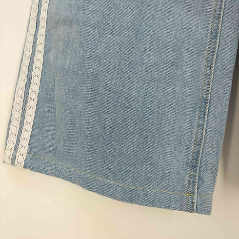 RONRON 25ss SIDE LACE TRACK DENIM PANTS レディース SMALL