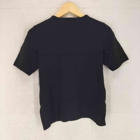 サックスフィフスアベニュー SAKS FIFTH AVENUE pure cashmere カシミヤ100 半袖ニット レディース M