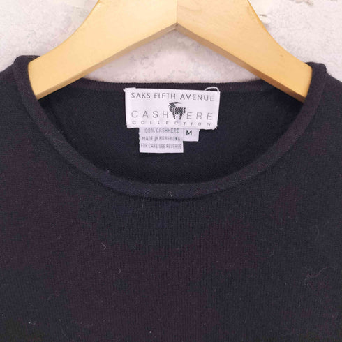 サックスフィフスアベニュー SAKS FIFTH AVENUE pure cashmere カシミヤ100 半袖ニット レディース M
