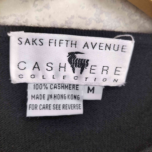 サックスフィフスアベニュー SAKS FIFTH AVENUE pure cashmere カシミヤ100 半袖ニット レディース M