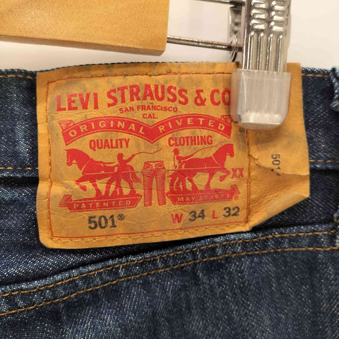 リーバイス Levis 501-0115 ボタンフライ ストレート ジーンズ ワンウォッシュ ボタンフライ デニム パンツ メンズ L34L32