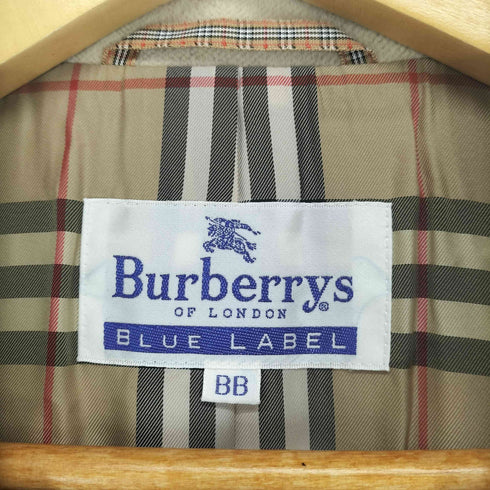 バーバリーブルーレーベル BURBERRY BLUE LABEL 裏地ノバチェック比翼チェスターコート レディース