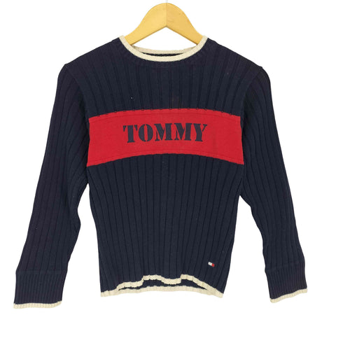 トミーヒルフィガー TOMMY HILFIGER フロントロゴ コットンニット レディース S