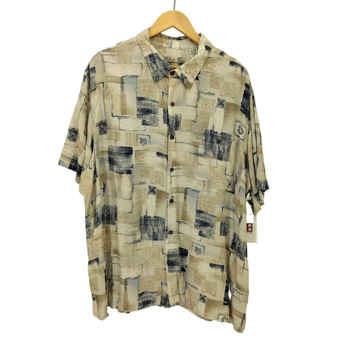 バティックベイ Batik Bay 総柄 レーヨン S/S オープンカラー シャツ メンズ import:XXL