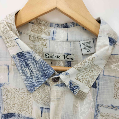 バティックベイ Batik Bay 総柄 レーヨン S/S オープンカラー シャツ メンズ import:XXL