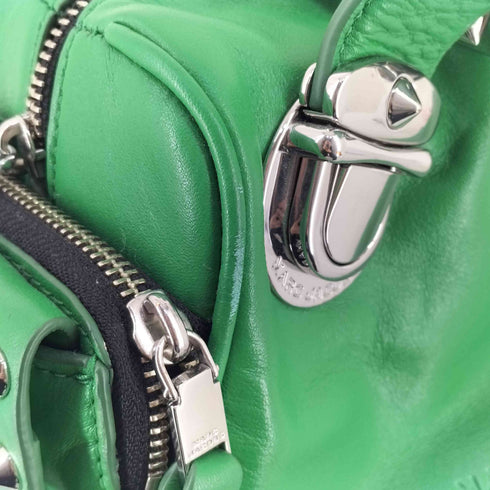マークジェイコブス MARC JACOBS THE STUDDED PUSHLOCK MINI SATCHEL レディース FREE