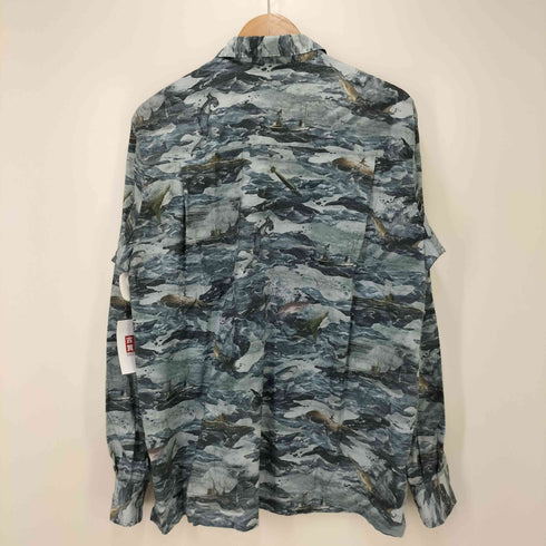 ビューティフルピープル beautiful people Shark Printed Loan Open Collar Shirt メンズ JPN:42