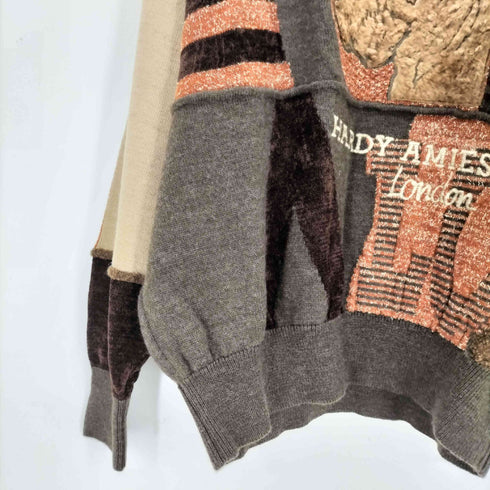 ハーディエイミス HARDY AMIES SPORT 犬柄 切替 セーター メンズ JPN:5