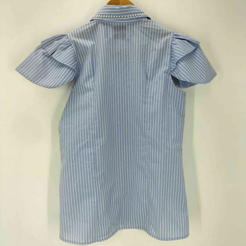 エピヌ epine PARIS pearl blouse blue stripe レディース