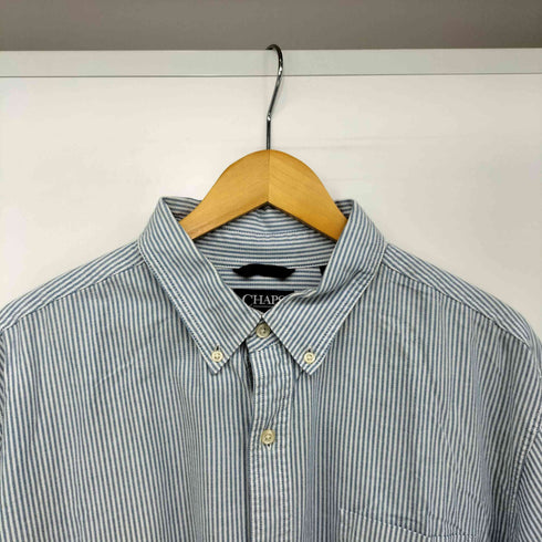 チャップス CHAPS ストライプ オックスフォード ボタンダウン シャツ メンズ import:XXL