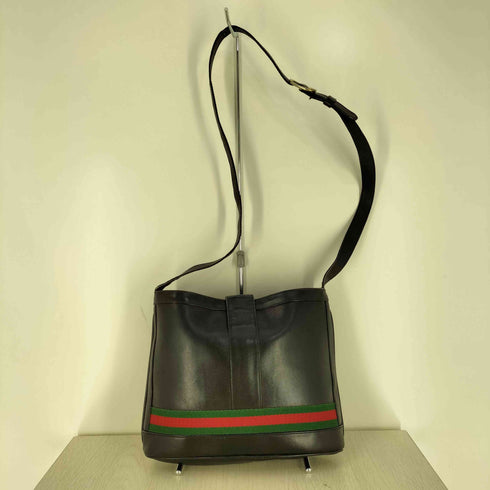 グッチ GUCCI イタリア製 OLD GG金具 バケツ型ショルダーバッグ レディース