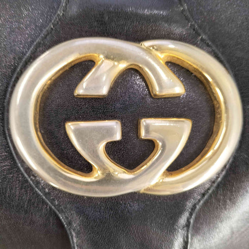 グッチ GUCCI イタリア製 OLD GG金具 バケツ型ショルダーバッグ レディース