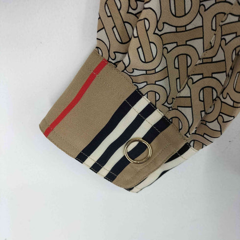 バーバリーロンドン BURBERRY LONDON 総柄 L/S シルクブラウス レディース US:0-2
