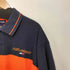 トミーヒルフィガー TOMMY HILFIGER 90s HILFIGER ATHLETIC ロゴ刺繍 バイカラー ニット ポロ メンズ import:L