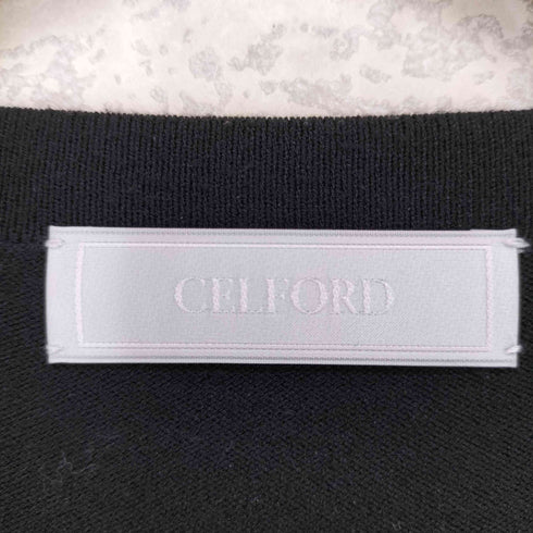 セルフォード CELFORD 26SS ツイードペプラムカーディガン レディース ONE