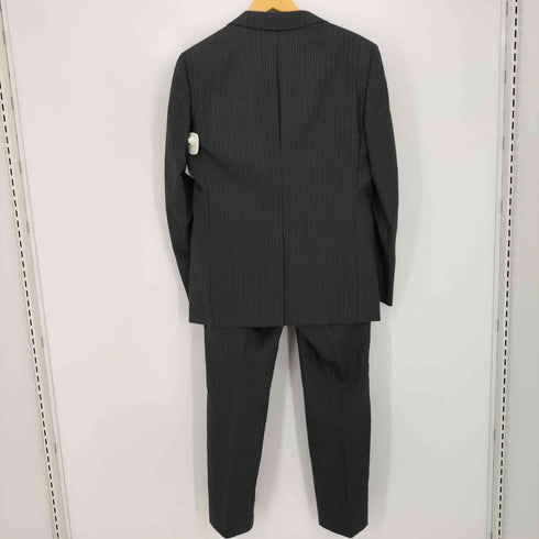 パーソンズフォーメン person's for men ストライプ パワーショルダー 背抜き 2B テーラードジャケット センタープレス スラックス セットアップ メンズ a5