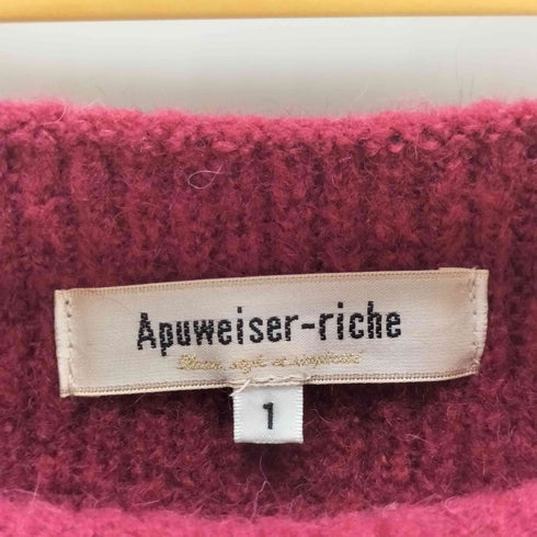 アプワイザーリッシェ Apuweiser riche レースアップニットワンピース レディース 1
