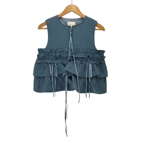 カロリナグレイサー CAROLINA GLASER 25AW リボンキルティング ベスト レディース