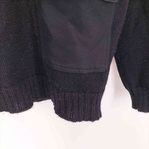 ヒステリックグラマー HYSTERIC GLAMOUR ポケット付き エルボーパッチ ミリタリー コマンド ニット フーディー パーカー メンズ JPN:S