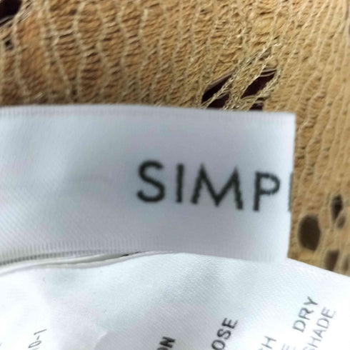 シンプリシテェ SIMPLICITE 26SS レースフードシャツ レディース FREE