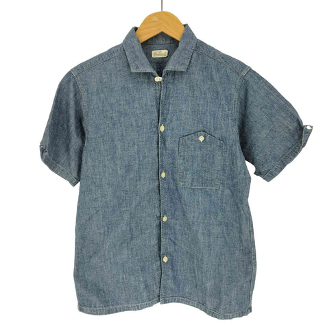ウエアハウス WAREHOUSE 日本製 三角ポケットS/S シャンブレー シャツ メンズ 38