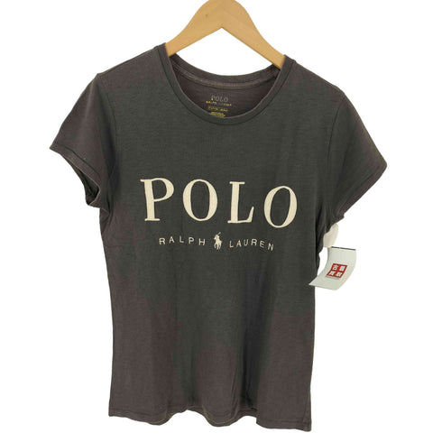 ポロラルフローレン POLO RALPH LAUREN フロント刺繍クルーネックTシャツ レディース import:S
