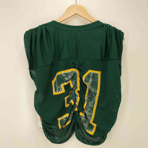 ナナナナサーカ 77circa ナンバリング ギャザー メッシュトップ レディース