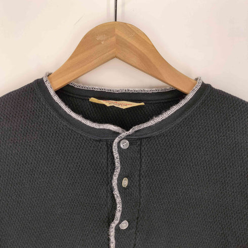 クッシュマン CUSHMAN ヘンリーネック L/S サーマル Tシャツ メンズ import:L