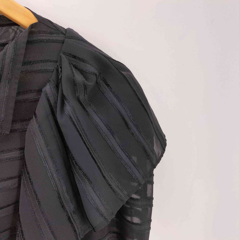 ジュンヤワタナベコムデギャルソン JUNYA WATANABE COMME des GARCONS AD2011 フリル ボーダー プルオーバー チュニック ワンピース レディース import:XS