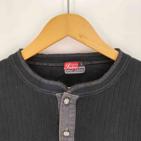 Indian Motorcycle ヘンリーネック リブ L/S Tシャツ メンズ import:L