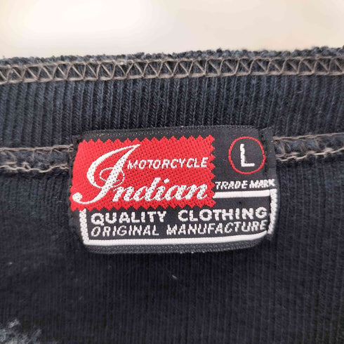 Indian Motorcycle ヘンリーネック リブ L/S Tシャツ メンズ import:L