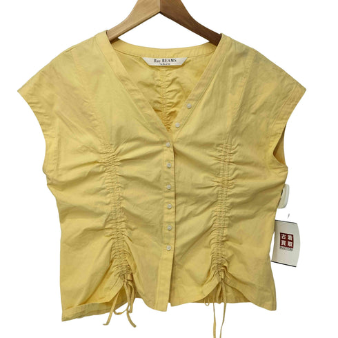 レイビームス Ray BEAMS 24SS ドロスト ギャザー Vネック ブラウス レディース JPN:1