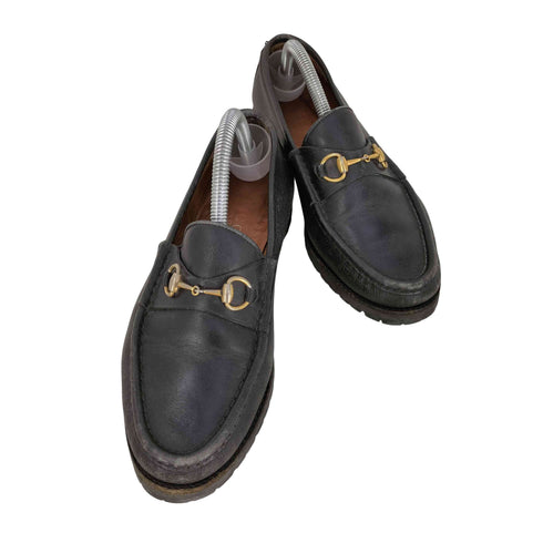 グッチ GUCCI ホースビット レザー ローファー レディース 37 1/2