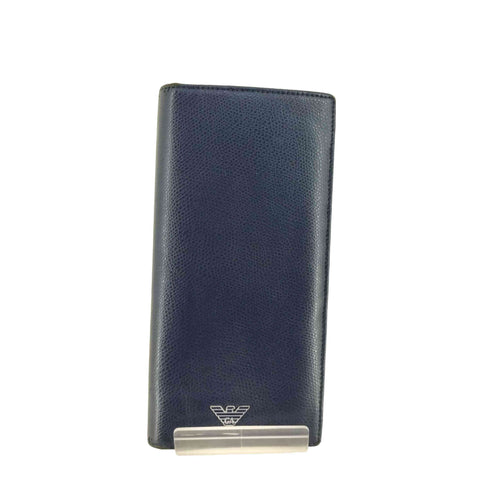 エンポリオアルマーニ EMPORIO ARMANI ロゴプレート 二つ折り長財布 メンズ