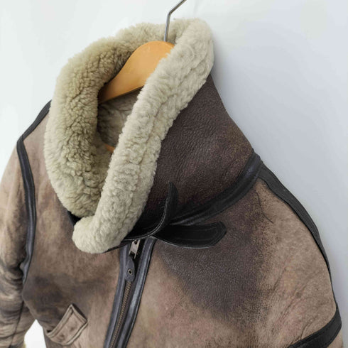 COMBAT CLOTHING 90‐00S B-3 AIR FORCE JACKET ムートン フライトジャケット メンズ import:M