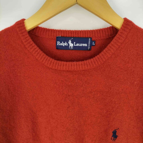 ラルフローレン RALPH LAUREN 90S ポニー刺繍 ウール クルネック ニット セーター メンズ import:L