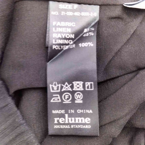 ジャーナルスタンダードレリューム JOURNAL STANDARD relume リネンハーフパンツ レディース F