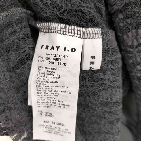 フレイアイディー FRAY I.D 23AW ストレッチレースハイネックトップス 透かし レディース レディース ONE SIZE