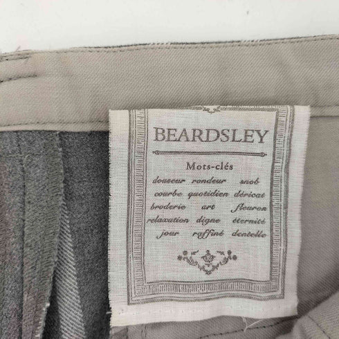 ビアズリー BEARDSLEY ポリ レーヨン ストライプ テーパード スラックス レディース JPN:38
