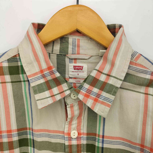 リーバイス Levis LOOSE ボックスシルエット タータンチェック ネルシャツ L/S シャツ メンズ import:S