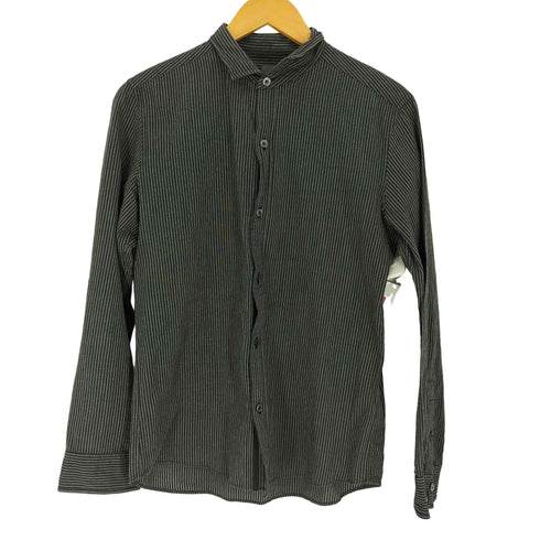 シーケーカルバンクライン ck Calvin Klein シアサッカー ストライプ レギュラーカラー シャツ メンズ import:M